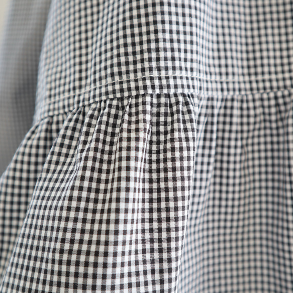 low-waist mao dress (organic cotton gingham) 10枚目の画像