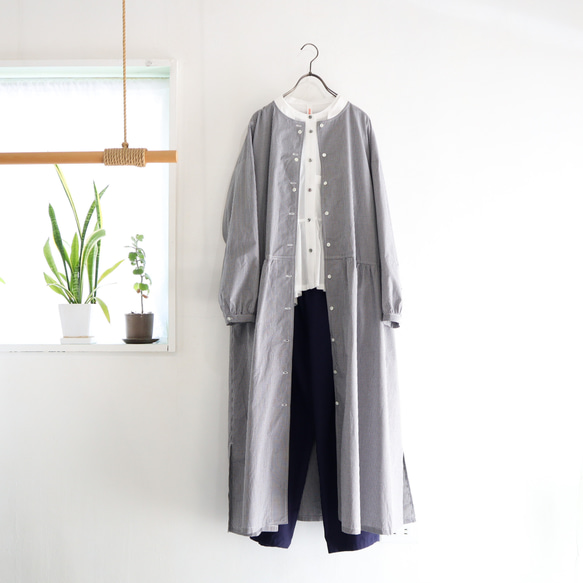 low-waist mao dress (organic cotton gingham) 11枚目の画像