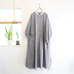low-waist mao dress (organic cotton gingham) 2枚目の画像