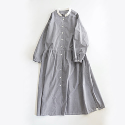 low-waist mao dress (organic cotton gingham) 8枚目の画像