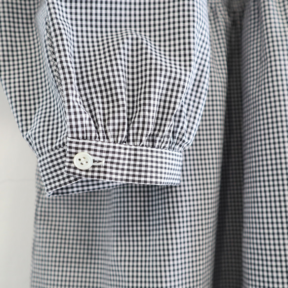 low-waist mao dress (organic cotton gingham) 4枚目の画像