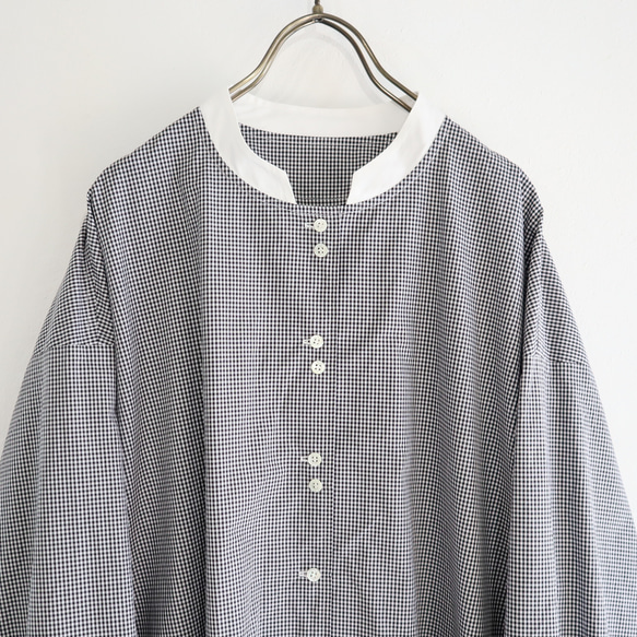 low-waist mao dress (organic cotton gingham) 3枚目の画像