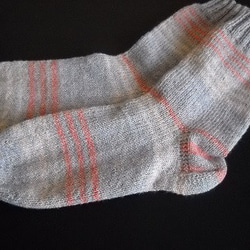 ＊母の日セール＊　手編みの靴下　コットンと竹繊維を含んだ糸で編んだ靴下（女性用） 5枚目の画像