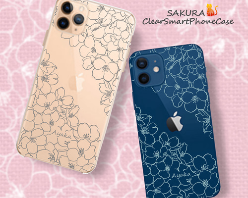 iPhone カバー ケース 桜 初志貫徹 ラップ塗装 96a95f94ab881c117eff109ff89785