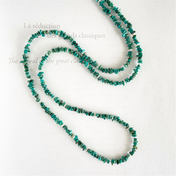 長項鍊，飾有微小的天然綠松石罌粟珍珠，也可用作手鍊。 第1張的照片