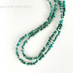 長項鍊，飾有微小的天然綠松石罌粟珍珠，也可用作手鍊。 第9張的照片