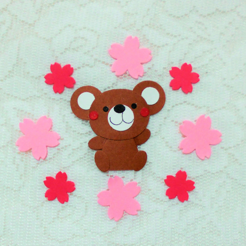 動物＊単品クラフトパンチセット（6個）*くまさん*お花*桜*フラワー