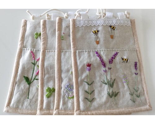 手刺繍【送料無料】ウォールポケット その他インテリア雑貨 cerisier