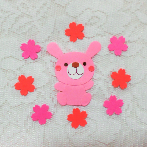 動物＊単品クラフトパンチセット（6個）*うさぎさん*お花*桜