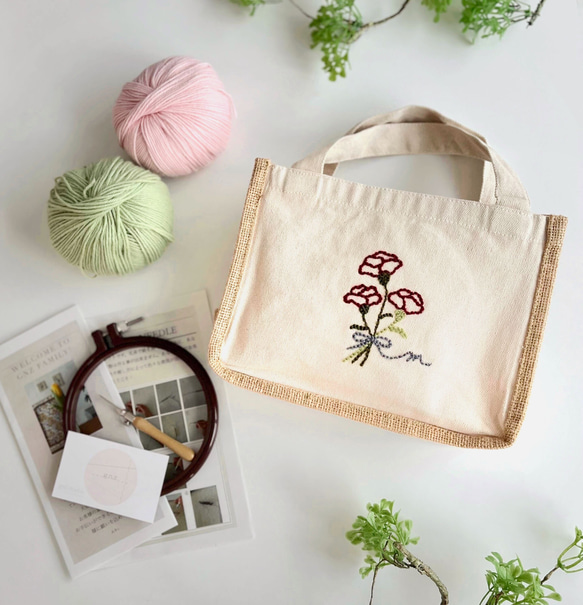 Creema限定！パンチニードルで作る刺繍トートバッグキット 1枚目の画像