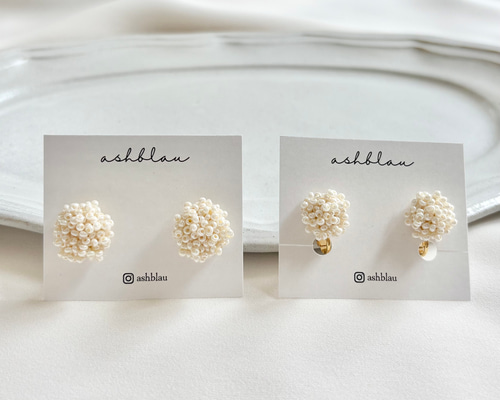 白　フェミニン　ピアス／イヤリング 018627ea6ec83e3ec973821eb93377