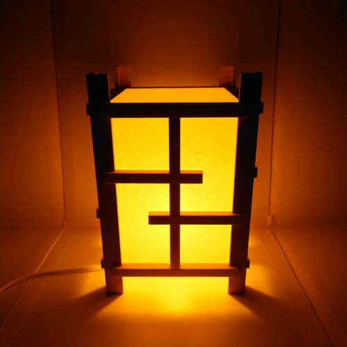 2023年新作】木製行灯。コンパクトサイズ（約18.5×18.5×26.5cm 