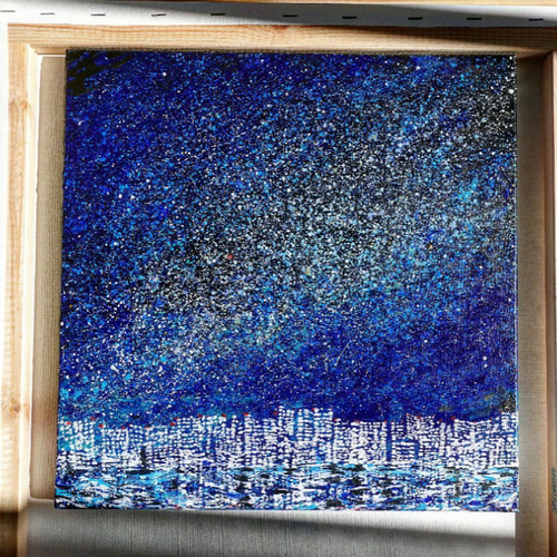 星降る夜☆絵画原画 30万円です。星降る夜「絵画原画」 ゴッホ「星降る夜