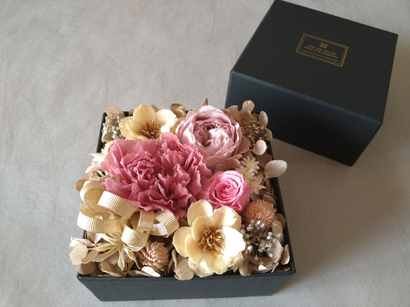 ♡母の日♡flower box♡母の日 ウェディング 贈り物 ギフト 大人可愛い フラワーボックス 2枚目の画像
