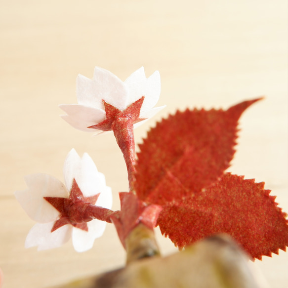 和紙インテリア『エナガと山桜』／桜　野鳥　春インテリア 12枚目の画像