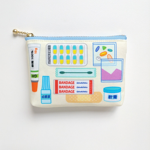 お薬ポーチ マルチカラーミニ 常備薬などの収納に☆ ポーチ Gohobi
