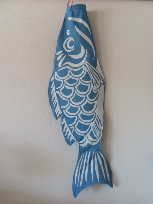 藍染め鯉のぼり 名入れあり 手染め 端午の節句 伝統工芸 モビール Au Dnmps 通販｜Creema(クリーマ)