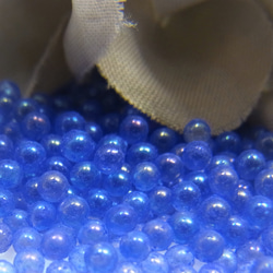 ブリオン ミニグラスビーズ 虹色カラー ネイル レジン ガラスドーム加工用 ドジャーブルー 6枚目の画像