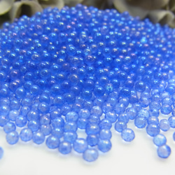 ブリオン ミニグラスビーズ 虹色カラー ネイル レジン ガラスドーム加工用 ドジャーブルー 3枚目の画像
