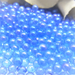 ブリオン ミニグラスビーズ 虹色カラー ネイル レジン ガラスドーム加工用 ドジャーブルー 4枚目の画像