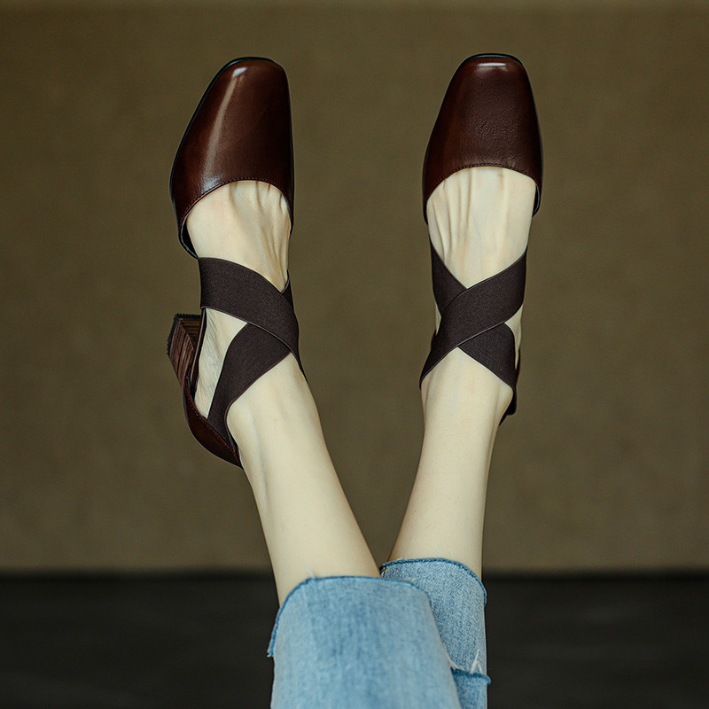 シューズバンド ローヒール靴 黒靴 パンプス ヒール レディース靴 本革 3e 幅広 入園式 25.5cm 26.0cm 5,346円