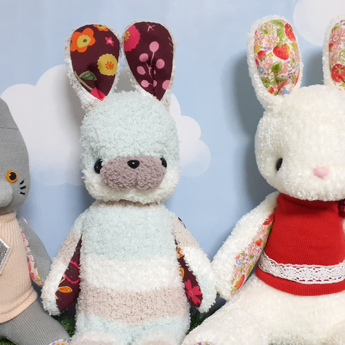 sale】グレーの猫ちゃん□靴下ぬいぐるみ/ソックドール【creema