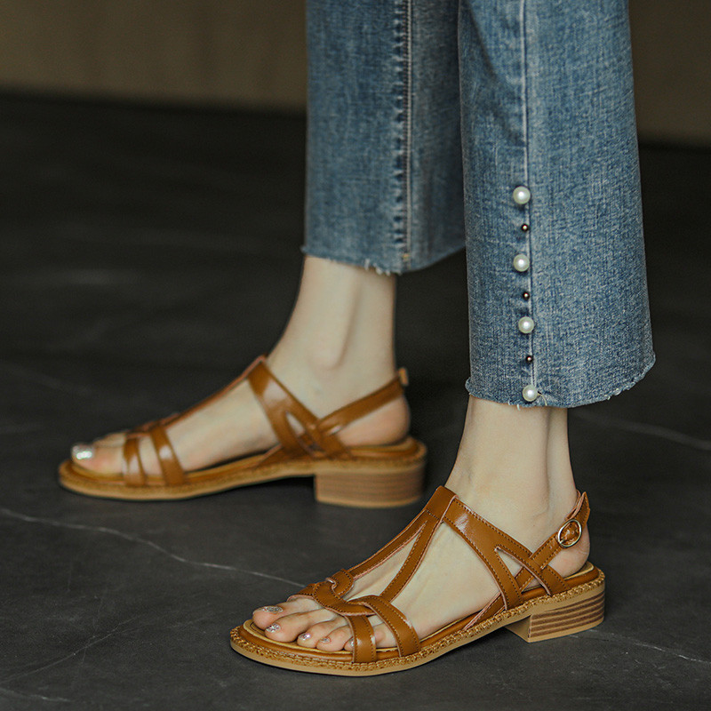 コンフォートサンダル レディース サンダル ぺたんこ 本革 歩きやすい 厚底 疲れにくい コンフォート 革靴 厚底