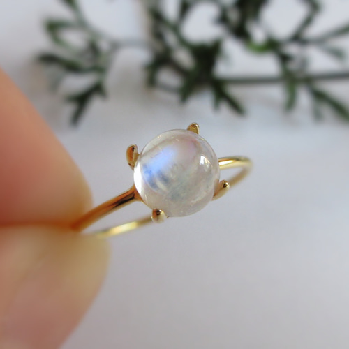 user☆レインボームーンストーン(ラブラドライト)星屑のリング　#11 レインボームーンストーン(ラブラドライト)星屑のリング 指輪 11号