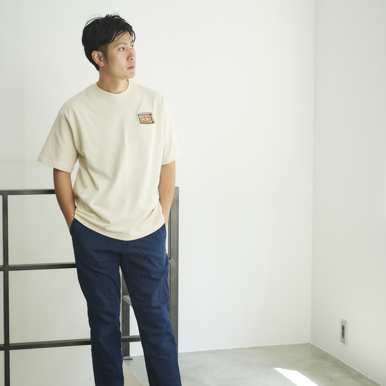 コンビーフ 刺繍 ビックシルエットTシャツ メンズ