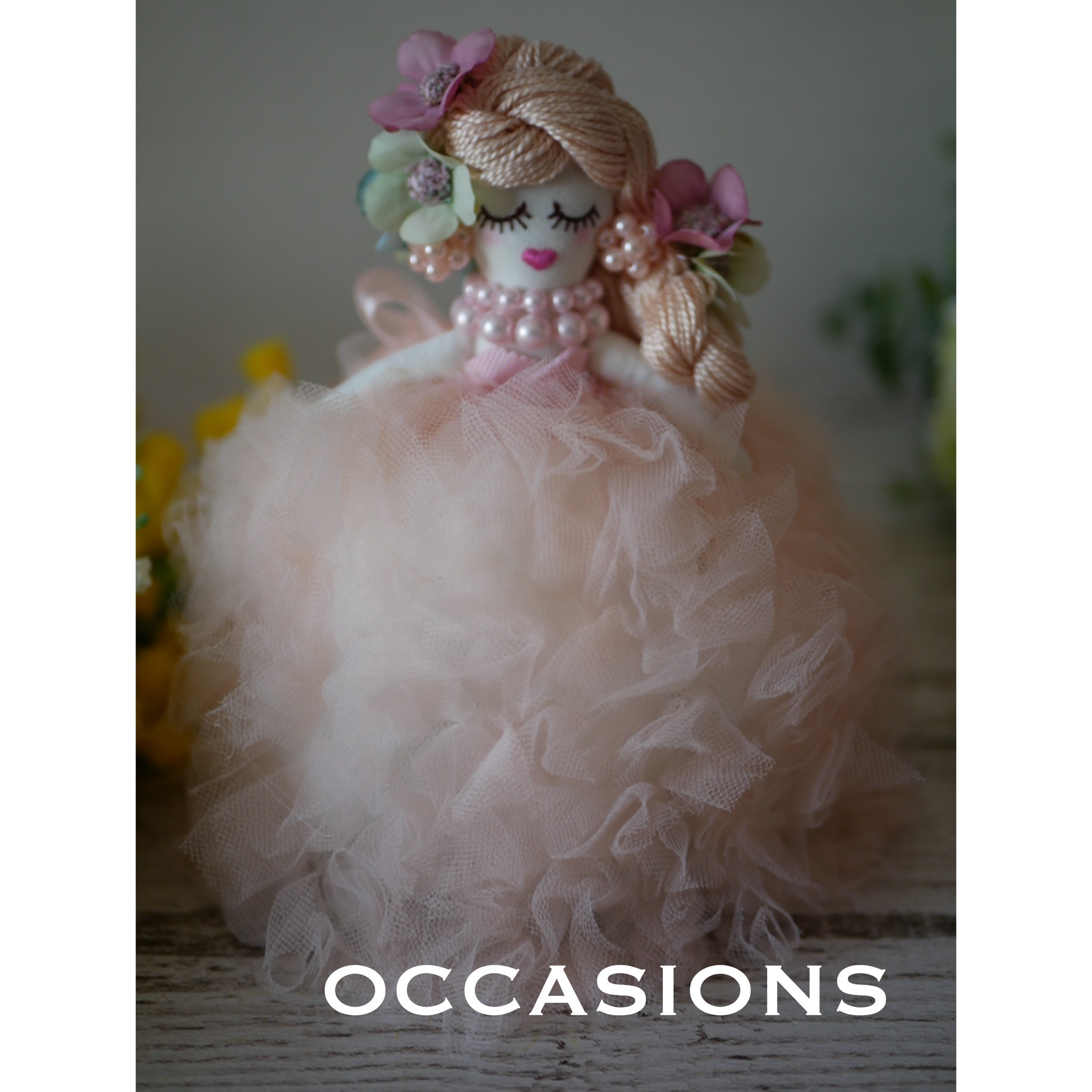 ウェディングピンクドレスのルルベちゃん バッグチャーム OCCASIONS 