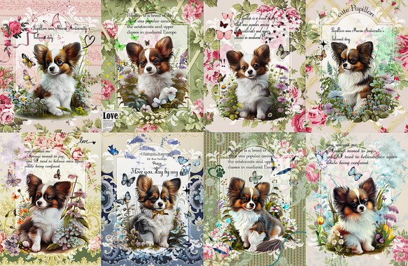 オリジナル 生地 ブロックデザイン ハンドメイド素材 パピヨン