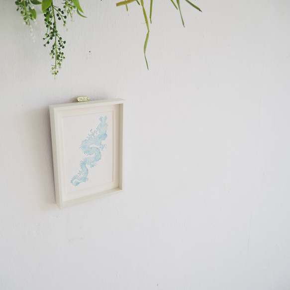 海に棲む龍の活版画１点もの（額入り）龍とご縁のある方、龍とのご縁を深めたい方へ 6枚目の画像