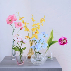 母の日にも◎◆枯れない飾れる花束◆インテリアフラワー（チューリップ・ラオンシジューム・ハイドランジア） 8枚目の画像
