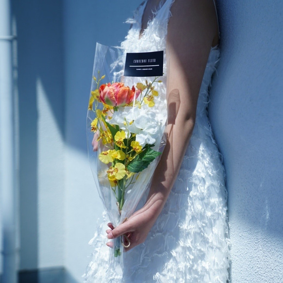 母の日にも◎◆枯れない飾れる花束◆インテリアフラワー（チューリップ・ラオンシジューム・ハイドランジア） 6枚目の画像
