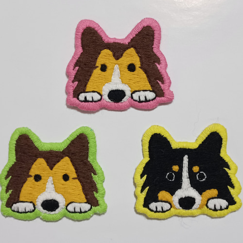 手刺繍のシェルティワッペン その他ファッション雑貨 C☆D 通販