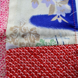 ７０５６　絞りと花柄の着物で作った和風財布・ポーチ　＃送料無料 9枚目の画像
