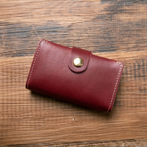 バーガンディ レザー コインケース WILDSWANS バーガンディ レザー
