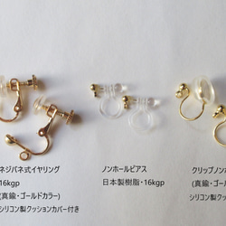 クロムダイオプサイド　ドロップカット*** (14Kgf・Silver)ピアス／イヤリング 9枚目の画像