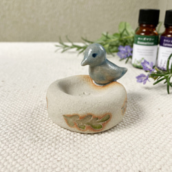 陶器のアロマストーン【青い鳥】13 2枚目の画像