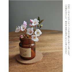 ✿【 粘土置物】「春の色々一輪挿し」桜・ムスカリ・水仙・スノーフレークの４種セット No.9 ／ 花瓶付き 18枚目の画像
