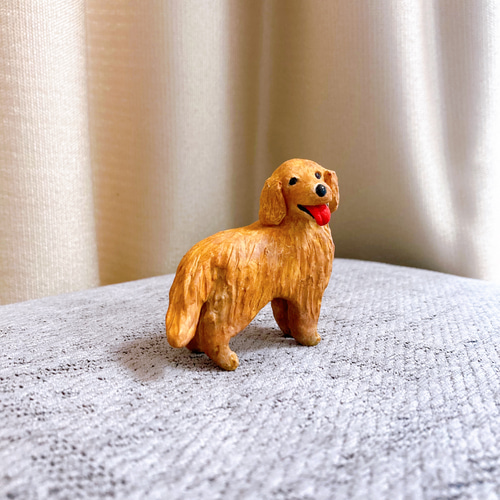 ゴールデンレトリバー ミニチュア 犬 置物 フィギュア 粘土 その他置物
