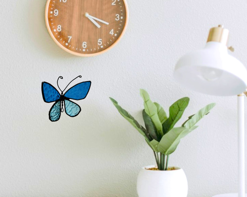 青い蝶 壁掛け インテリア雑貨 ステンドグラス雑貨 サンキャッチャー