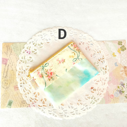 ポケットティッシュケース付きミニフラットポーチ(リボンとお花) 6枚目の画像