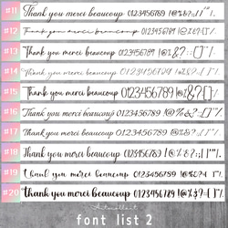 Autocollant. フォントリスト サンキューシール ショップシール 3枚目の画像