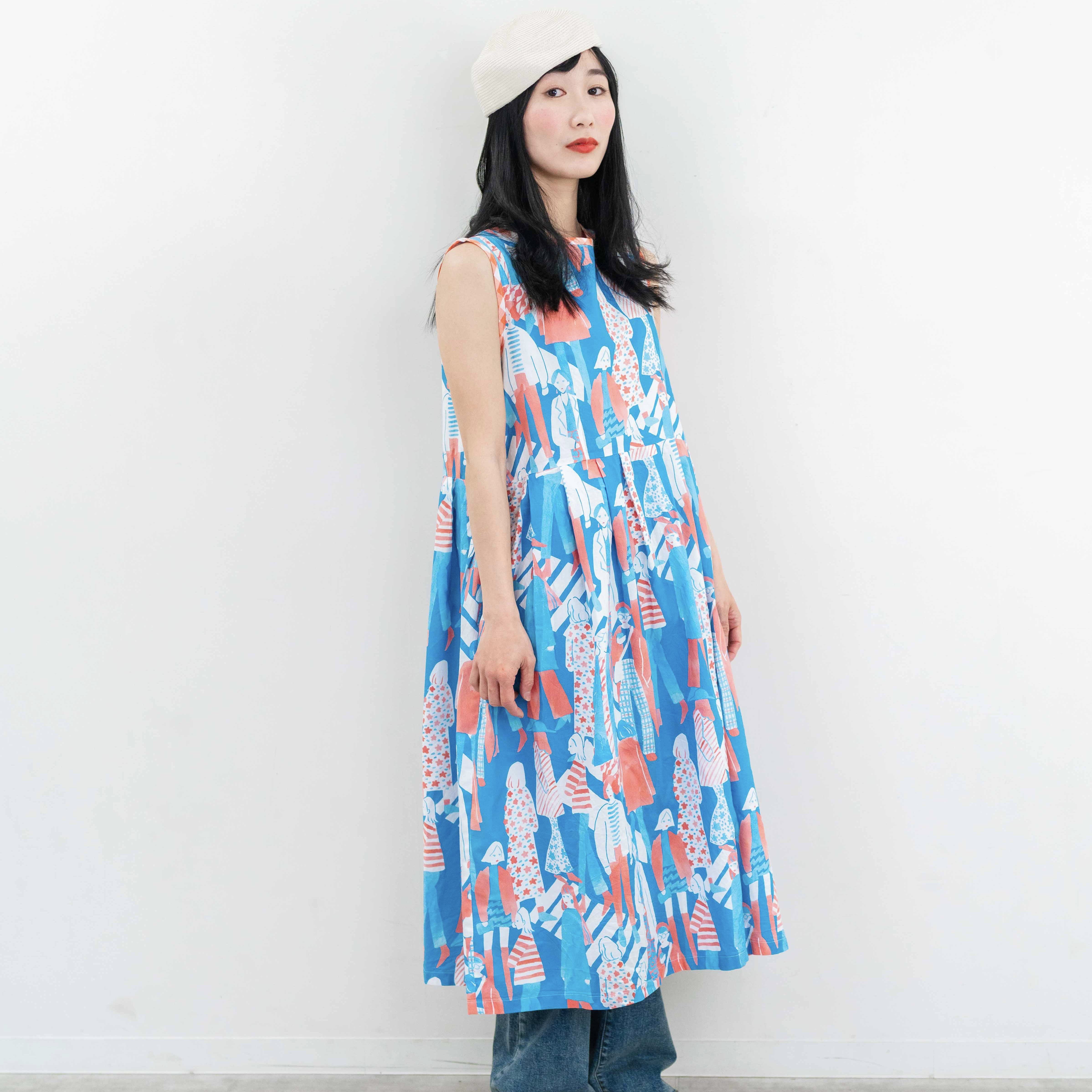 【2026年3月まで】Ladies 目を惹く褒められワンピース/爽やかブルー×オレンジ