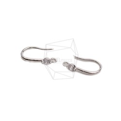 ERG-2366-R【2個入り】フックピアス,French Hook Earrings/8.5mm x 16mm 2枚目の画像