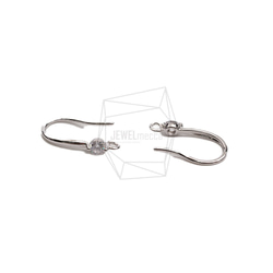 ERG-2366-R【2個入り】フックピアス,French Hook Earrings/8.5mm x 16mm 3枚目の画像