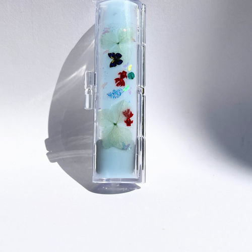 金魚と紫陽花の印鑑ケース / レジン / ドライフラワー その他ケース 華