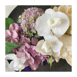 Creema限定！超早割価格　敬老の日　和風アレンジメント　シャクヤクとあじさい　造花　アーティシャルフラワー　 3枚目の画像