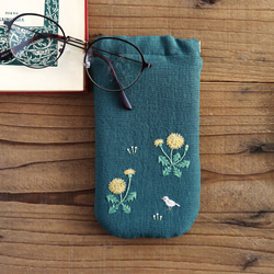 手刺繍のがま口『鳥と草花』財布・ポーチ【受注制作】 がま口